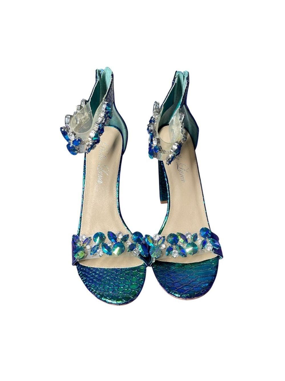 Bella Luna Elegant Blue Embellished Women's Heels